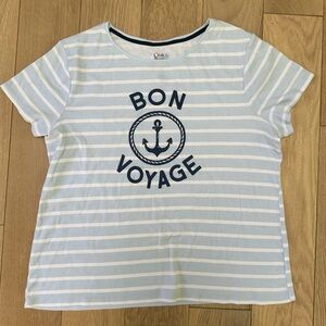 Croft & Barrow Bon Voyage Nautical T-shirt “The Classic Tee”